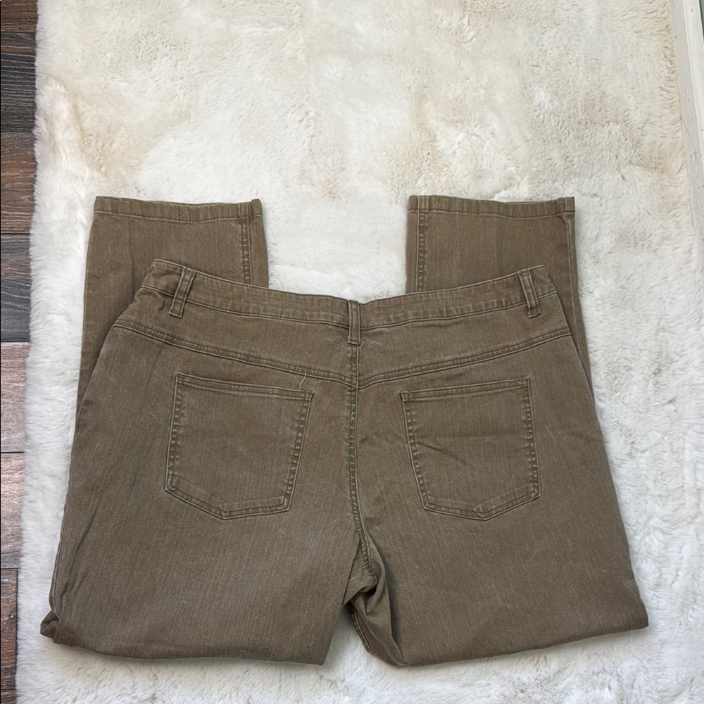CJ Banks tan stretch denim jeans 18 W